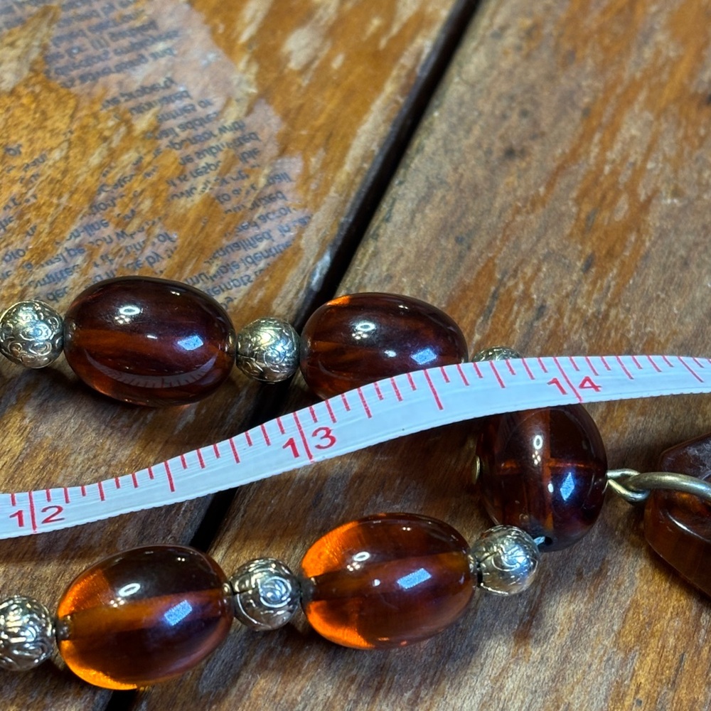 Accessocraft NYC faux amber necklace - Picture 10 of 11